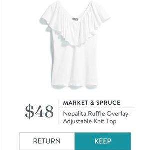 Stitch Fix Market & Spruce Ruffle Knit Top